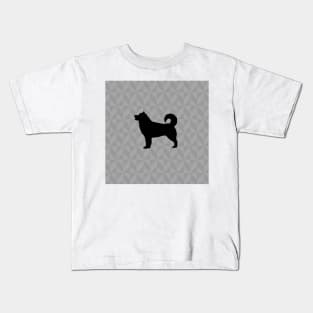 Alaskan Malamute Dog Lover Gift - Scandi Geometric Silhouette Kids T-Shirt